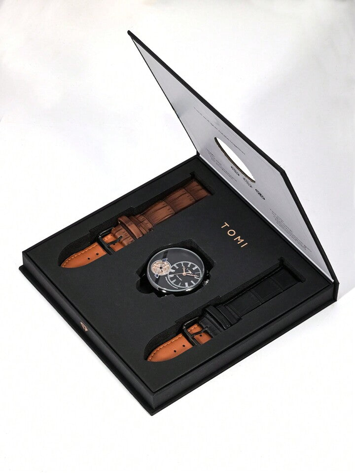 TOMI T-103 Face Gear Dual Strap Watch