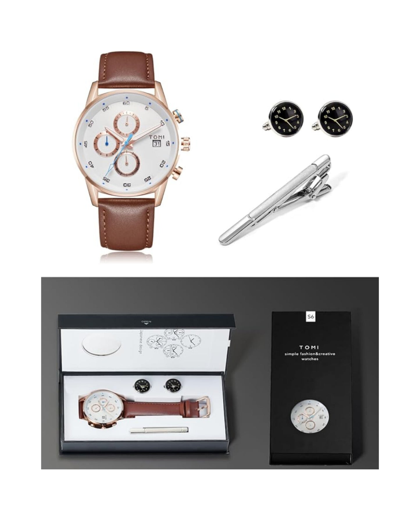 TOMI T-601 S6 Chronograph Watch Business Luxury Watch