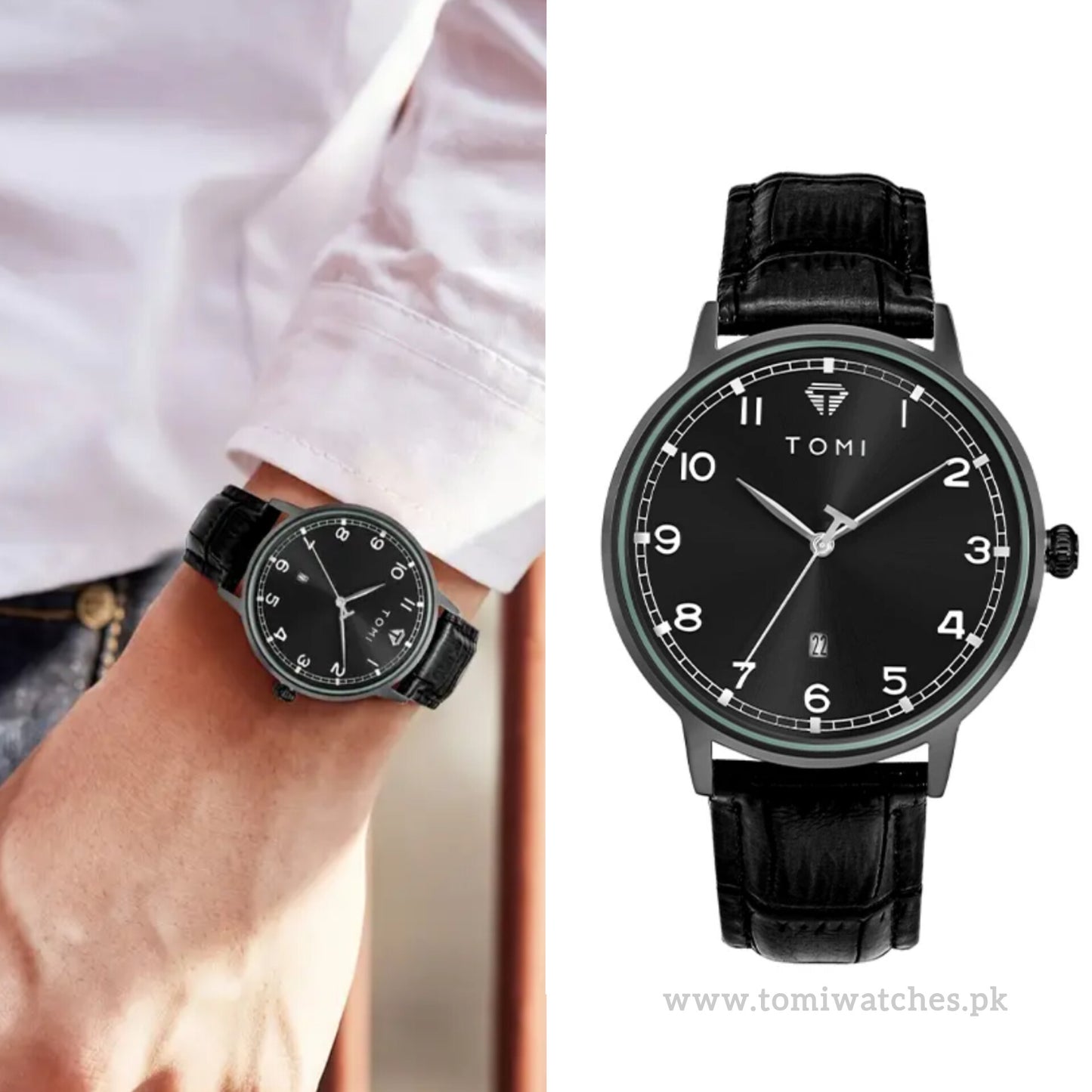 TOMI T-108 Calendar Dial Unisex Watch Quartz Date