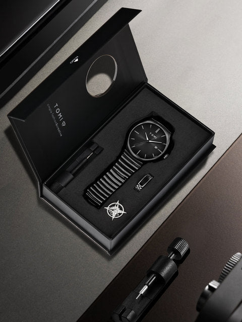 TOMI T-307 New Men's Luxury Business Watch Gift Box Set