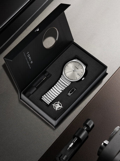 TOMI T-307 New Men's Luxury Business Watch Gift Box Set
