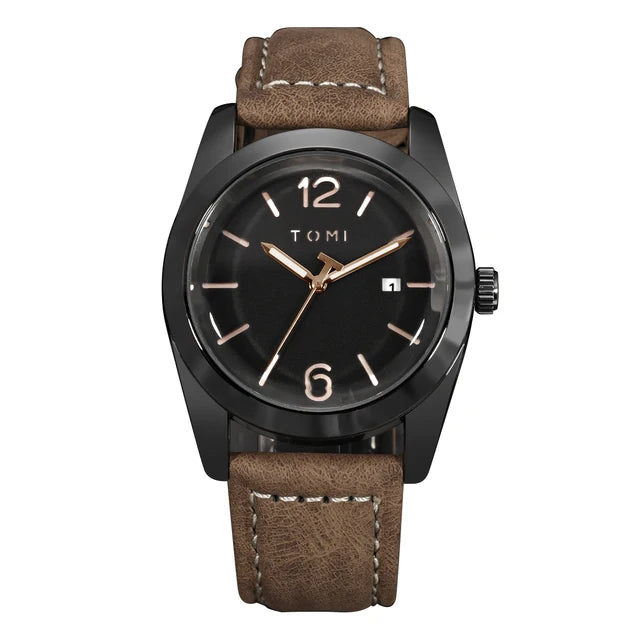 TOMI T-095 Luxury Watch Luminous Dial Quartz Date