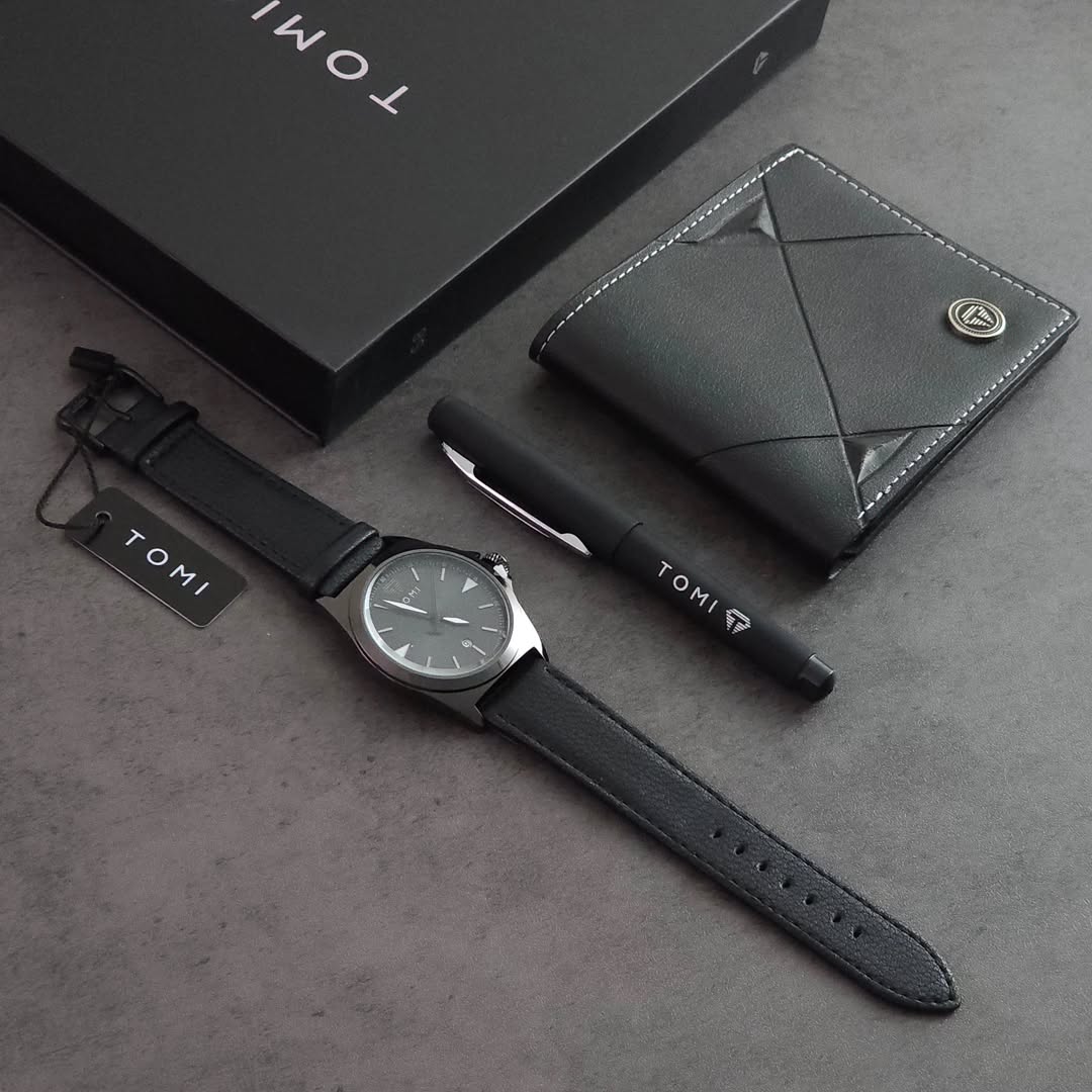 TOMI S8 Series Customised Gift Set Watch With Wallet & Pen Quartz