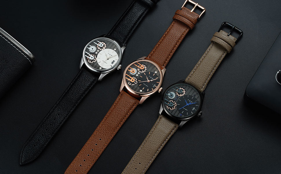 TOMI T-106 Face Gear Dual Strap Luxury Watch