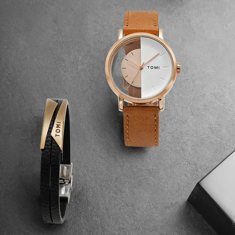 TOMI T-080 Unisex Watch With Bracelet