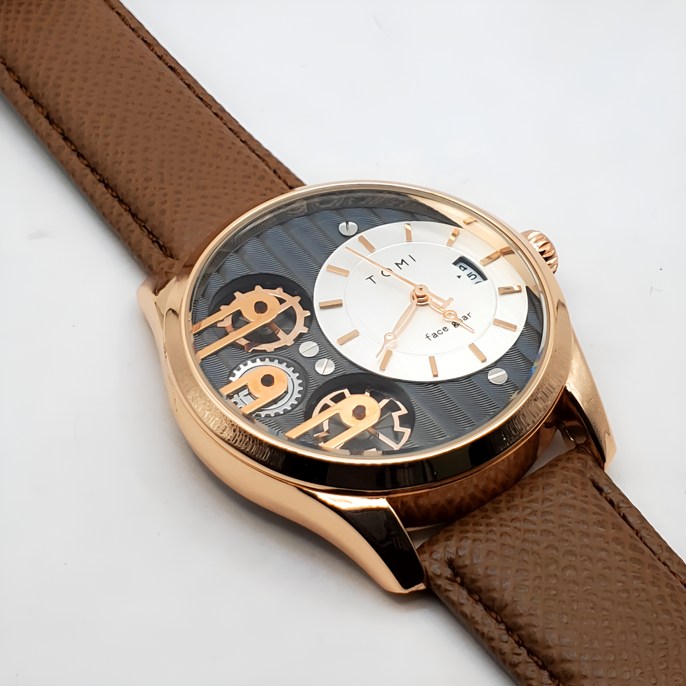 TOMI T-106 Face Gear Dual Strap Luxury Watch