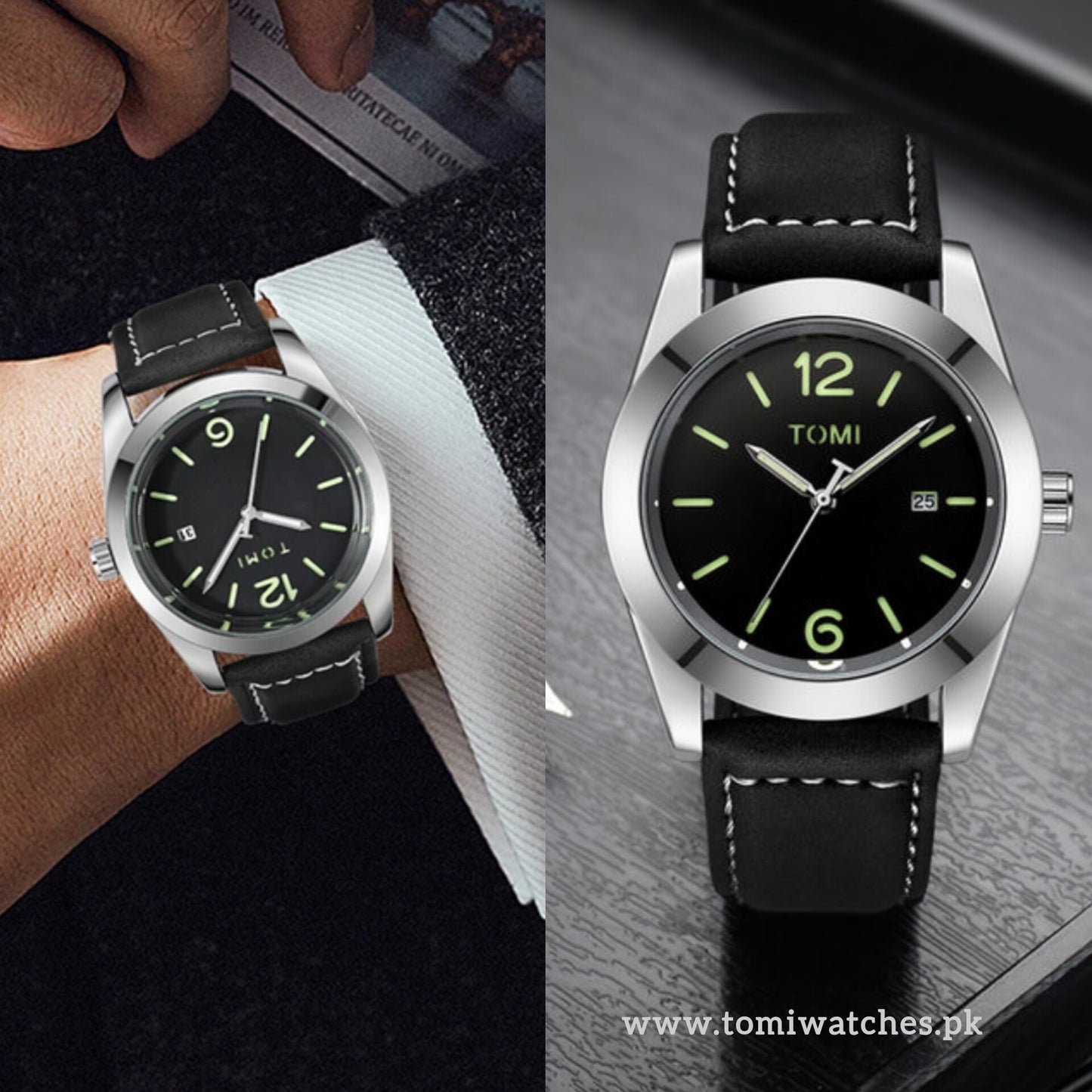 TOMI T-095 Luxury Watch Dial Quartz Date