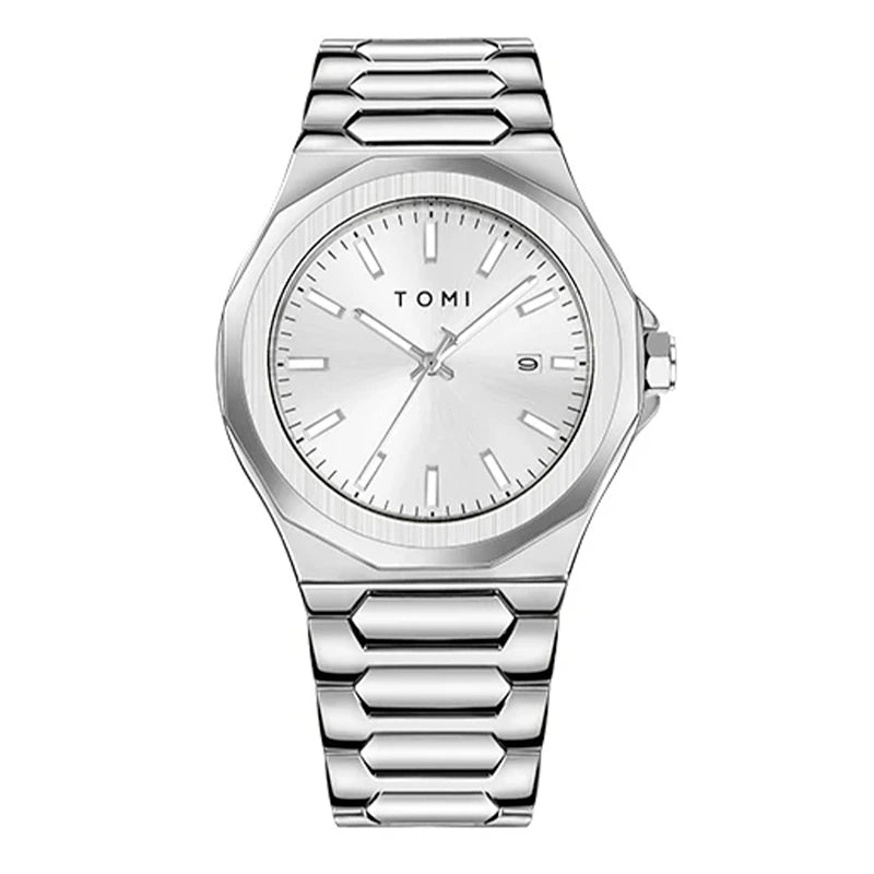TOMI T-301 New Men's Luxury Business Stainless Steel Watch Gift Box Set