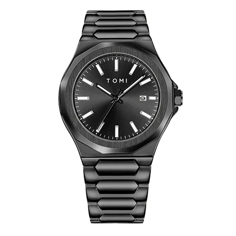 TOMI T-301 New Men's Luxury Business Stainless Steel Watch Gift Box Set