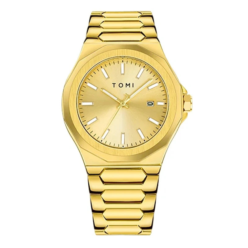 TOMI T-301 New Men's Luxury Business Stainless Steel Watch Gift Box Set