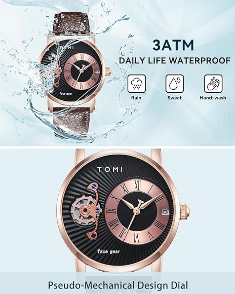 TOMI T-104 Face Gear Dual Strap Watch