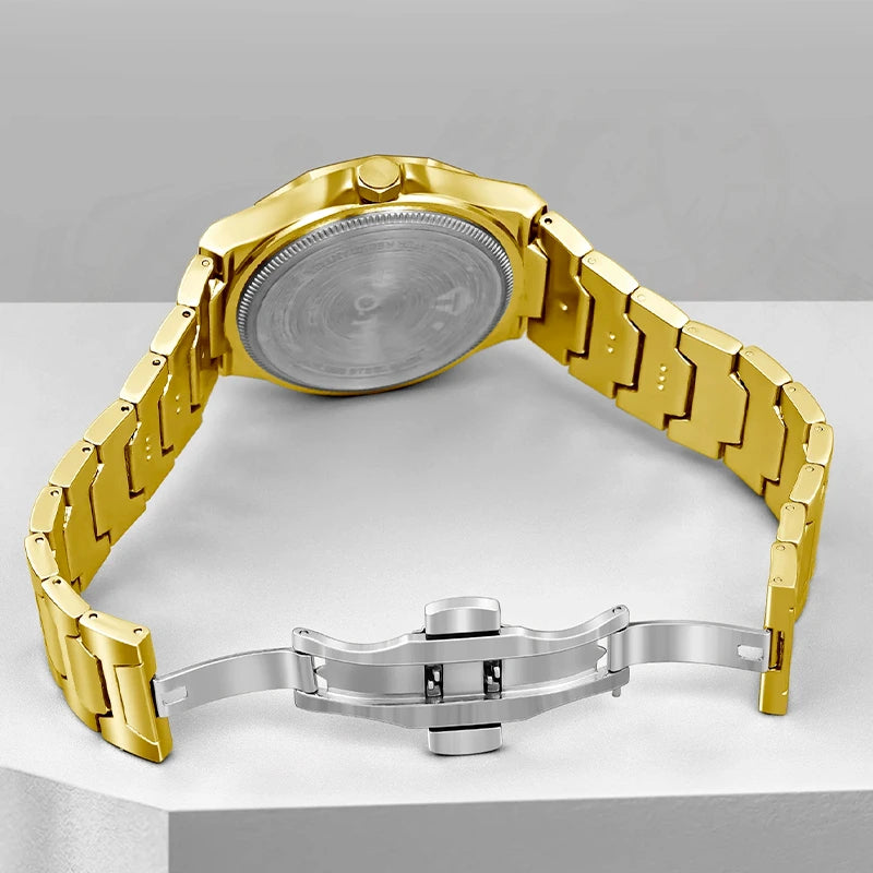 TOMI T-301 New Men's Luxury Business Stainless Steel Watch Gift Box Set