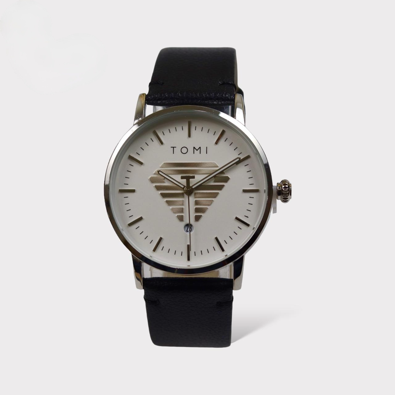 TOMI T-042 Watch For Men's Date Quartz Leather Strap