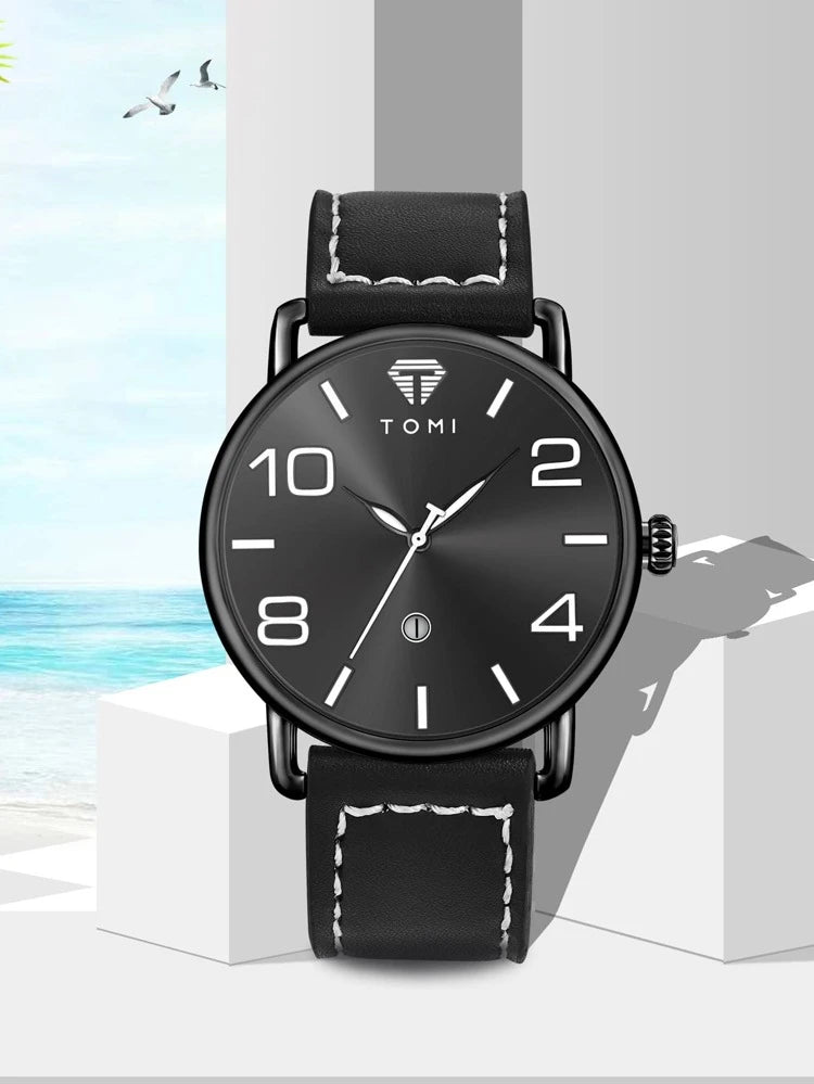 TOMI T-035 Men Wrist Watch Quartz Date Round Dial