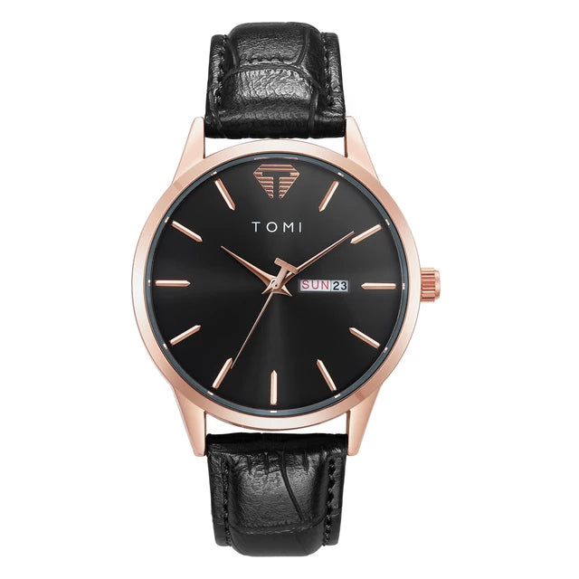 Mens wrist watch on sale with day and date