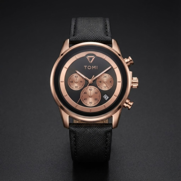 TOMI T-603 S6 Series Luxury Business Chronograph Watch Cufflinks Tie Pin