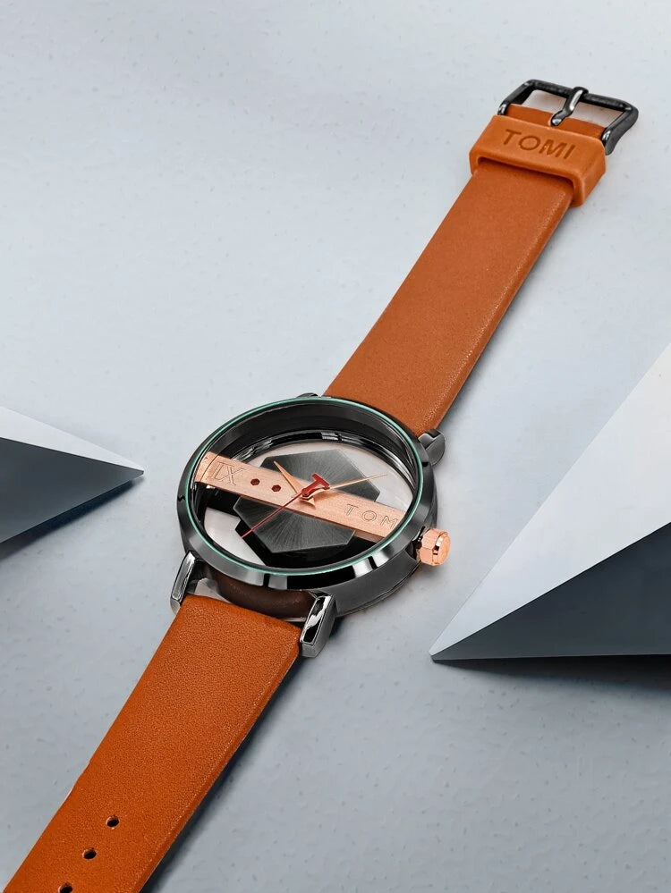 TOMI T-100 Casual Unisex Watch Quartz Round Dial Wrist Watch