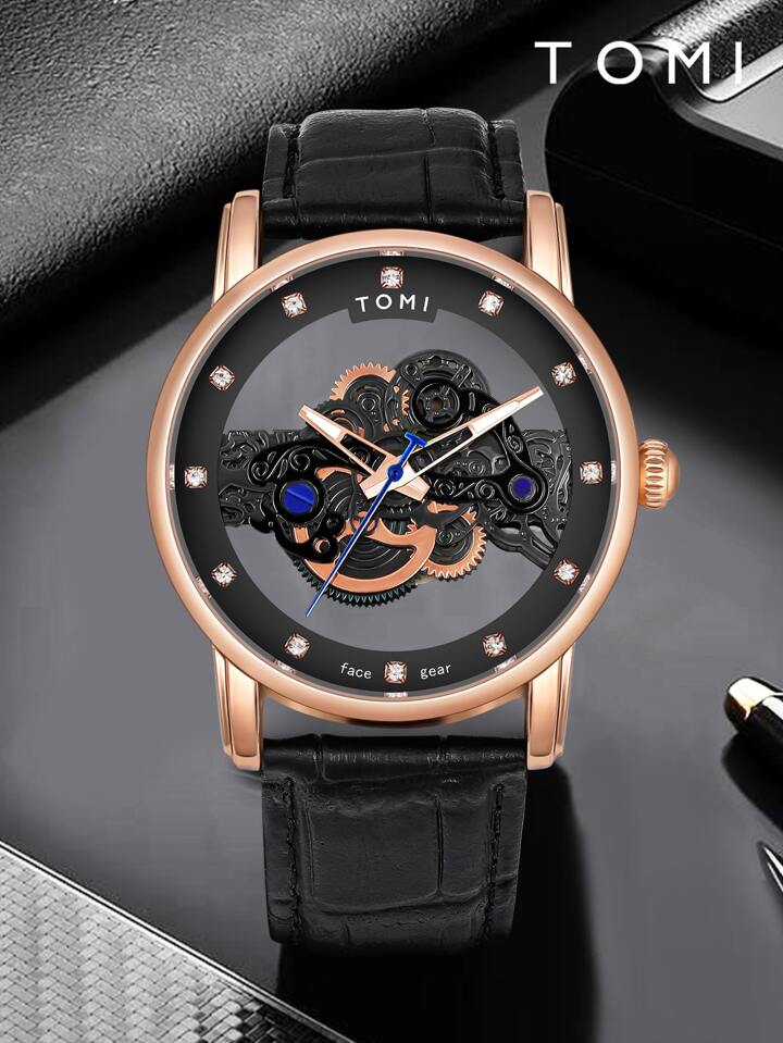 TOMI T-102 Face Gear Dual Strap Watch