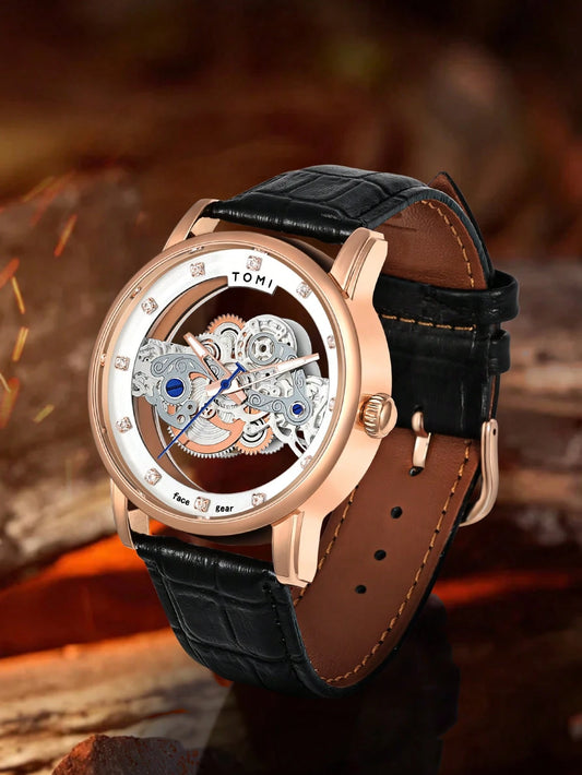 TOMI T-102 Face Gear Dual Strap Luxury Watch