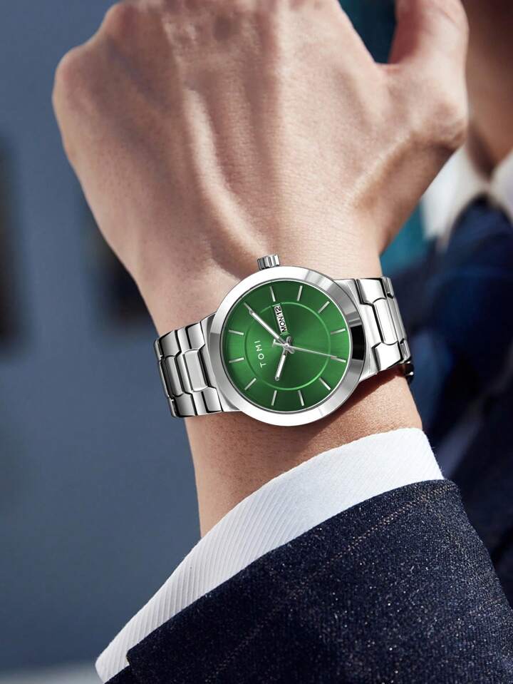 New TOMI T-303 High Quality Chain Watch – Day Date Quartz | Premium Gift Box Set