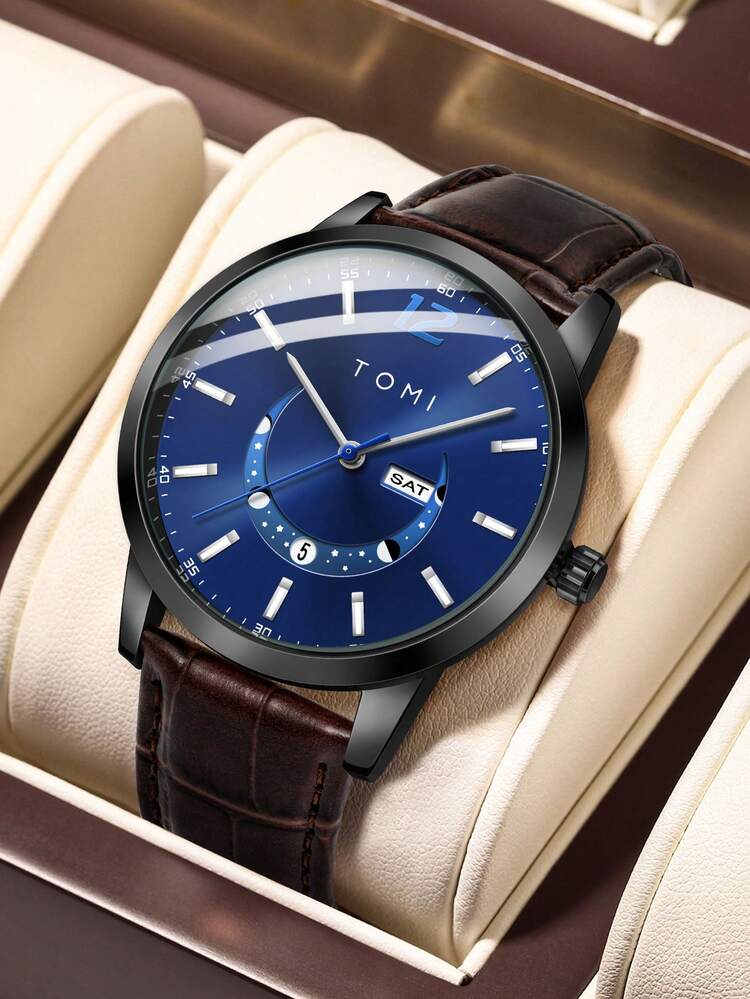 Tomi T-020 Luxury Men’s Day-Date Wrist Watch
