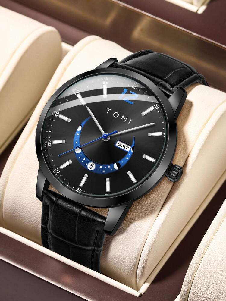 Tomi T-020 Luxury Men’s Day-Date Wrist Watch