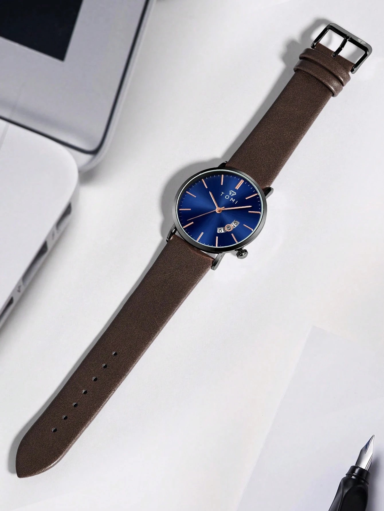 TOMI T-018 Date Quartz Luxury Slim Watch – New Arrival
