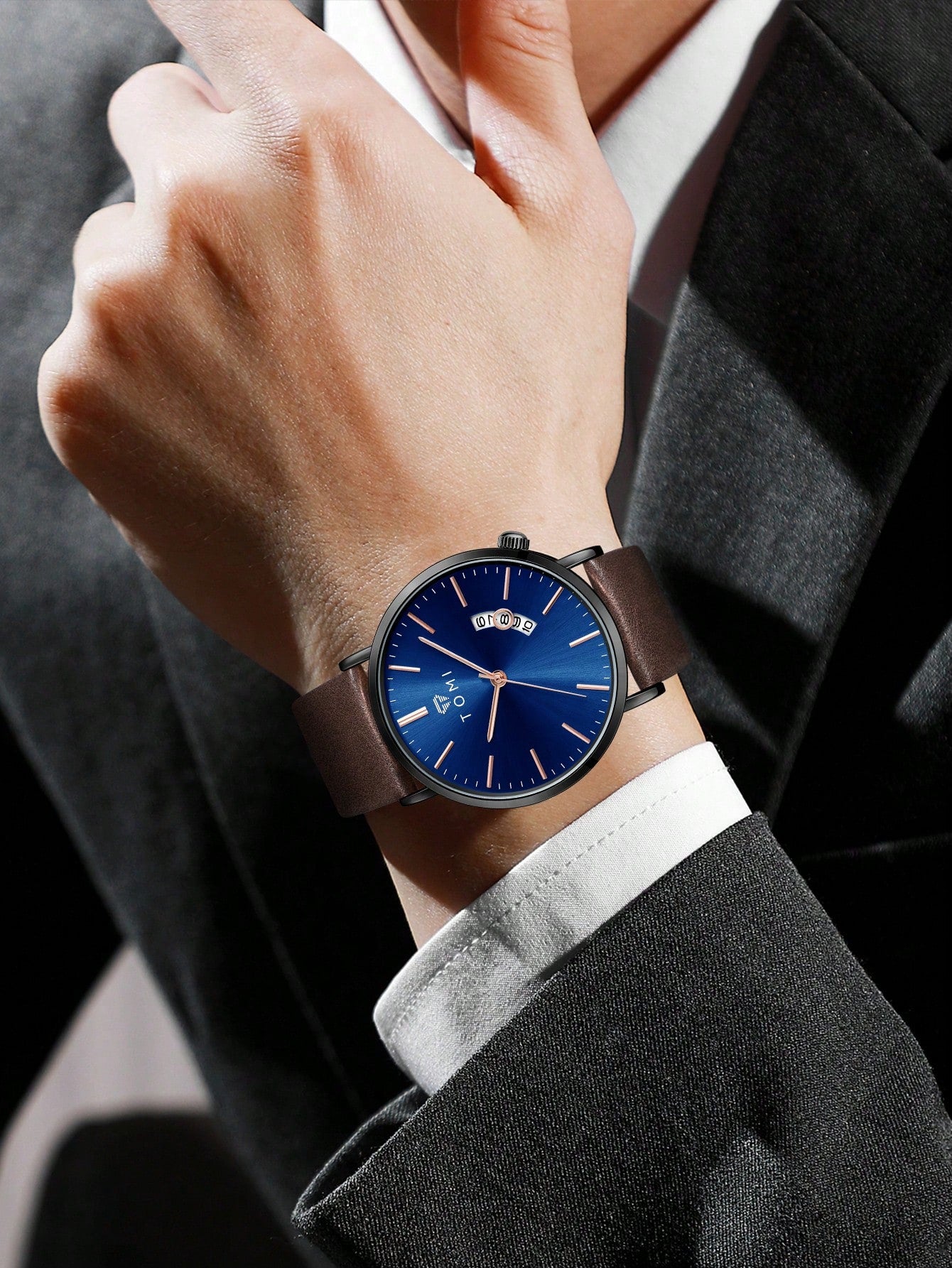 TOMI T-018 Date Quartz Luxury Slim Watch – New Arrival