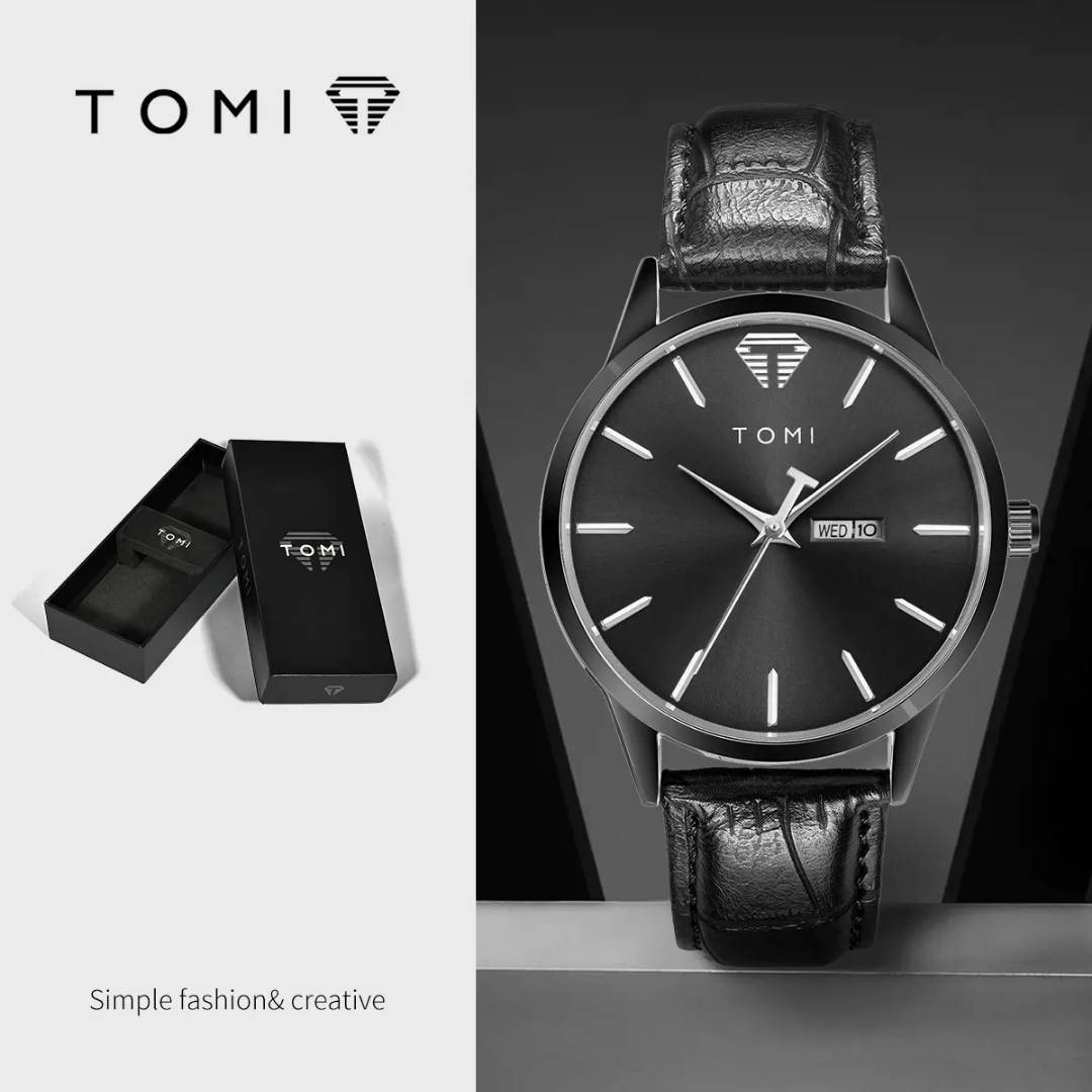 TOMI T-045 Day Date Quartz Wrist Watch For Men
