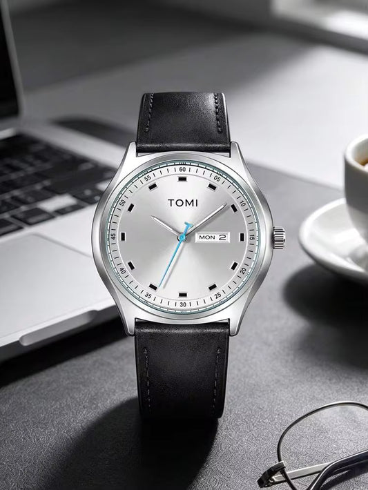TOMI T-030 Men's Luxury Quartz Watch - Day & Date Display