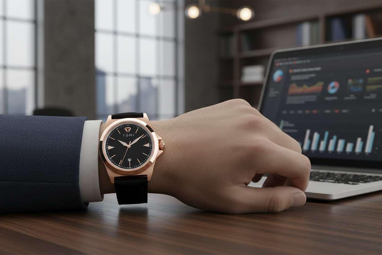 TOMI T-041  Premium Men’s Business Quartz Date Watch