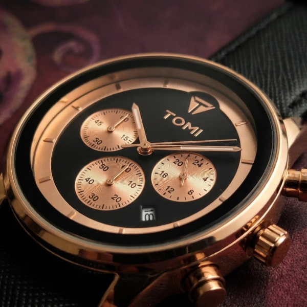 TOMI T-603 S6 Series Luxury Business Chronograph Watch Cufflinks Tie Pin