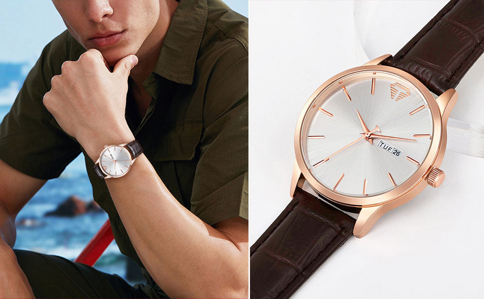 TOMI T-045 Day Date Quartz Wrist Watch For Men