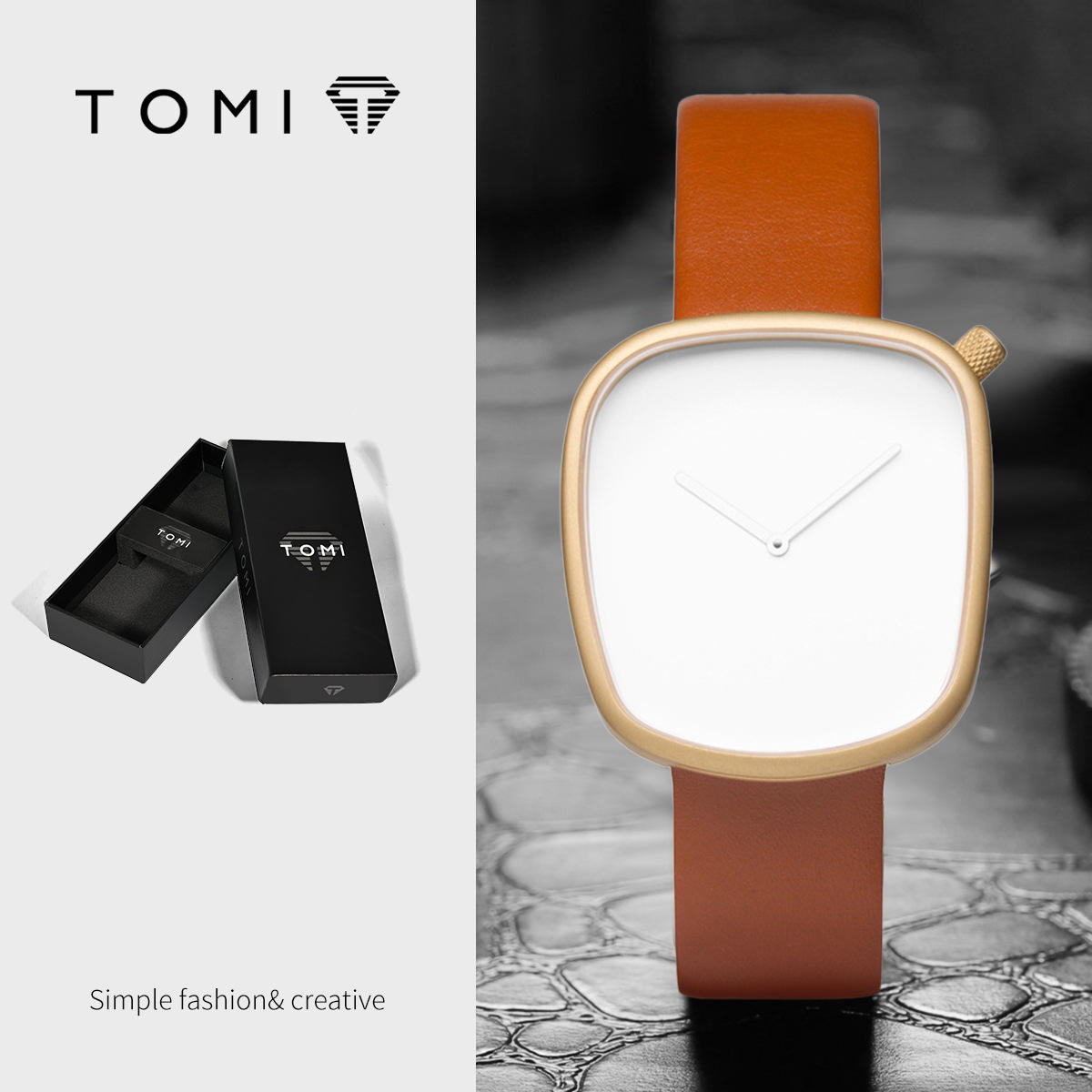 TOMI T-077 Unisex Casual Quartz Wrist Watch
