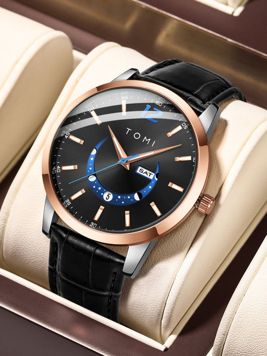 Tomi T-020 Luxury Men’s Day-Date Wrist Watch