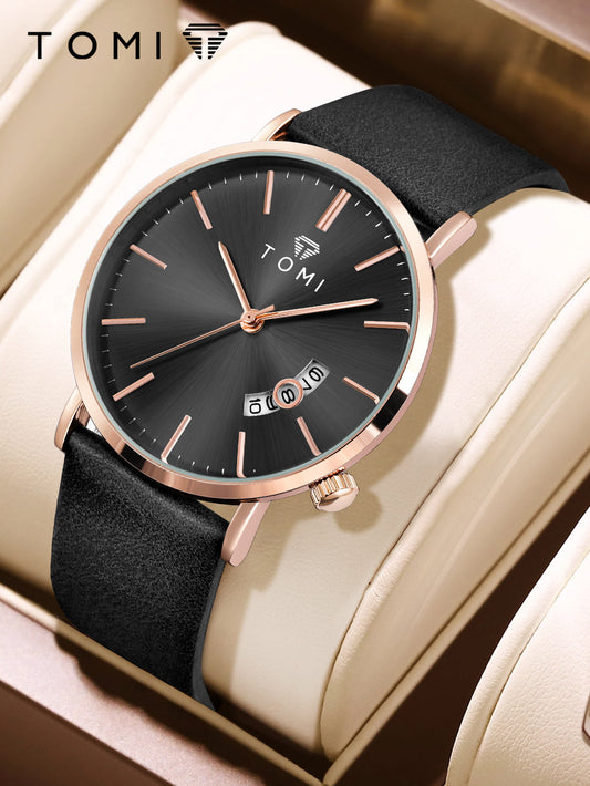 TOMI T-018 Date Quartz Luxury Slim Watch – New Arrival