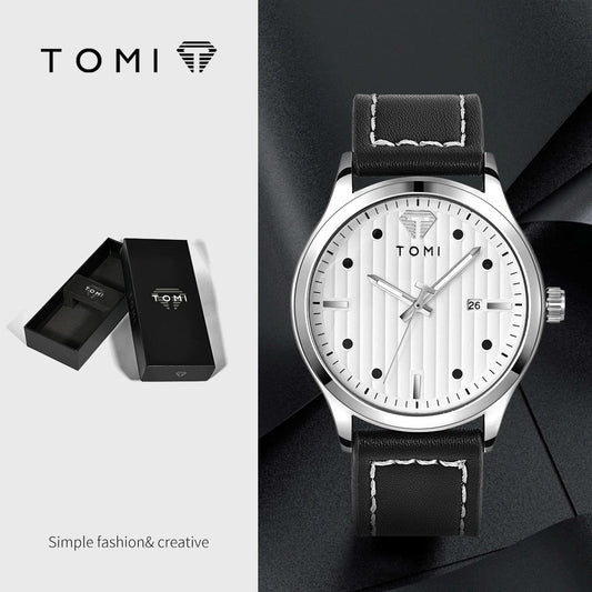 TOMI T-092 Luxury Business Watch – Date Quartz | Premium Box Packing