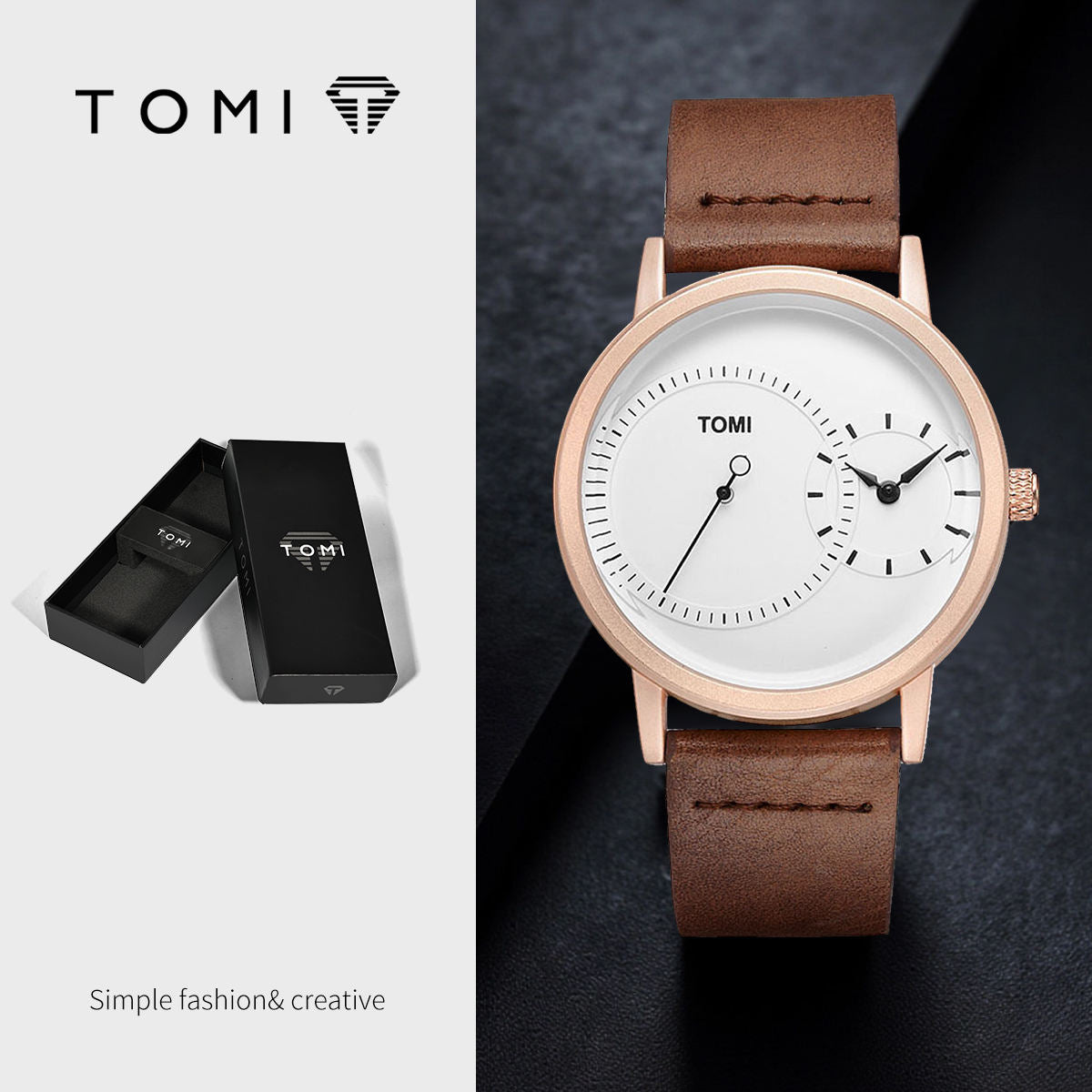 TOMI T-087 Vintage Classic Unisex Watch