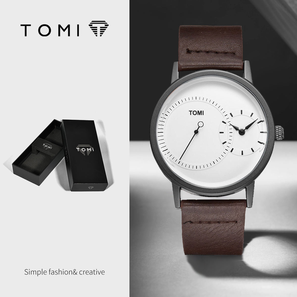 TOMI T-087 Vintage Classic Unisex Watch