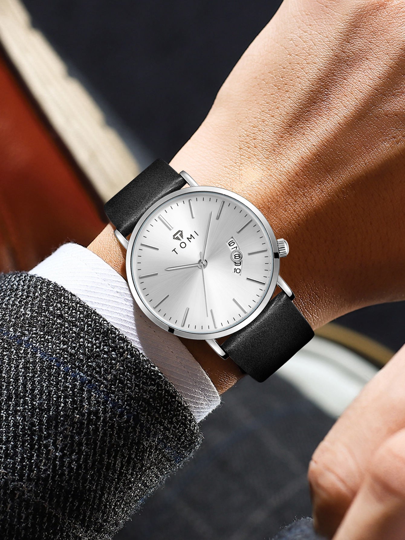 TOMI T-018 Date Quartz Luxury Slim Watch – New Arrival