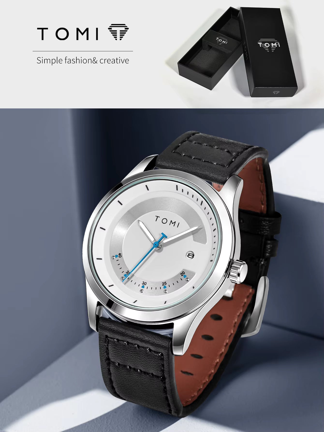 TOMI T-099 Business Wrist Watch For Men Date quartz