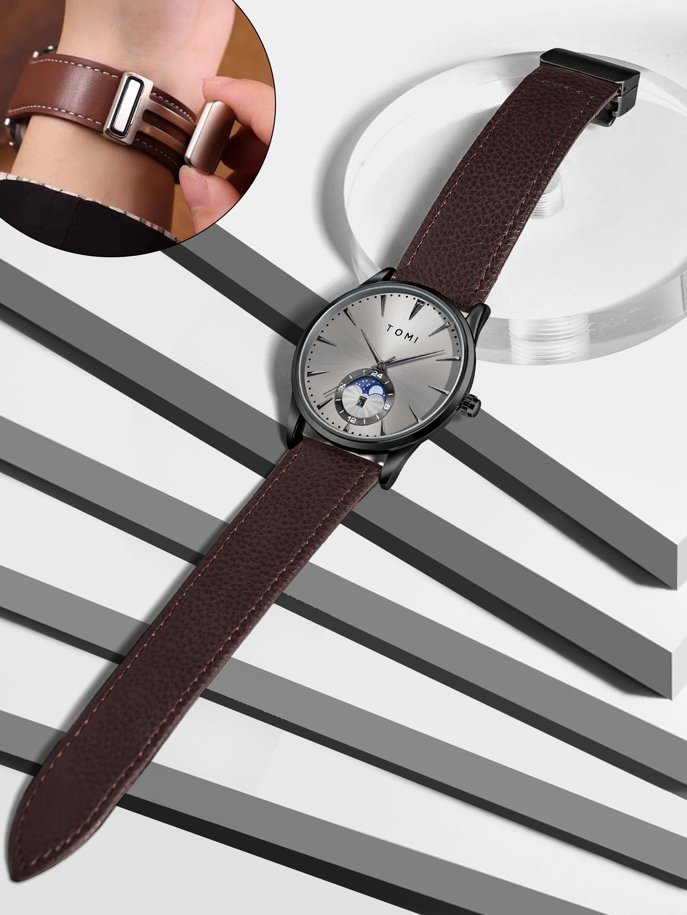 TOMI T-024 Magnet Lock Business Luxury Watch