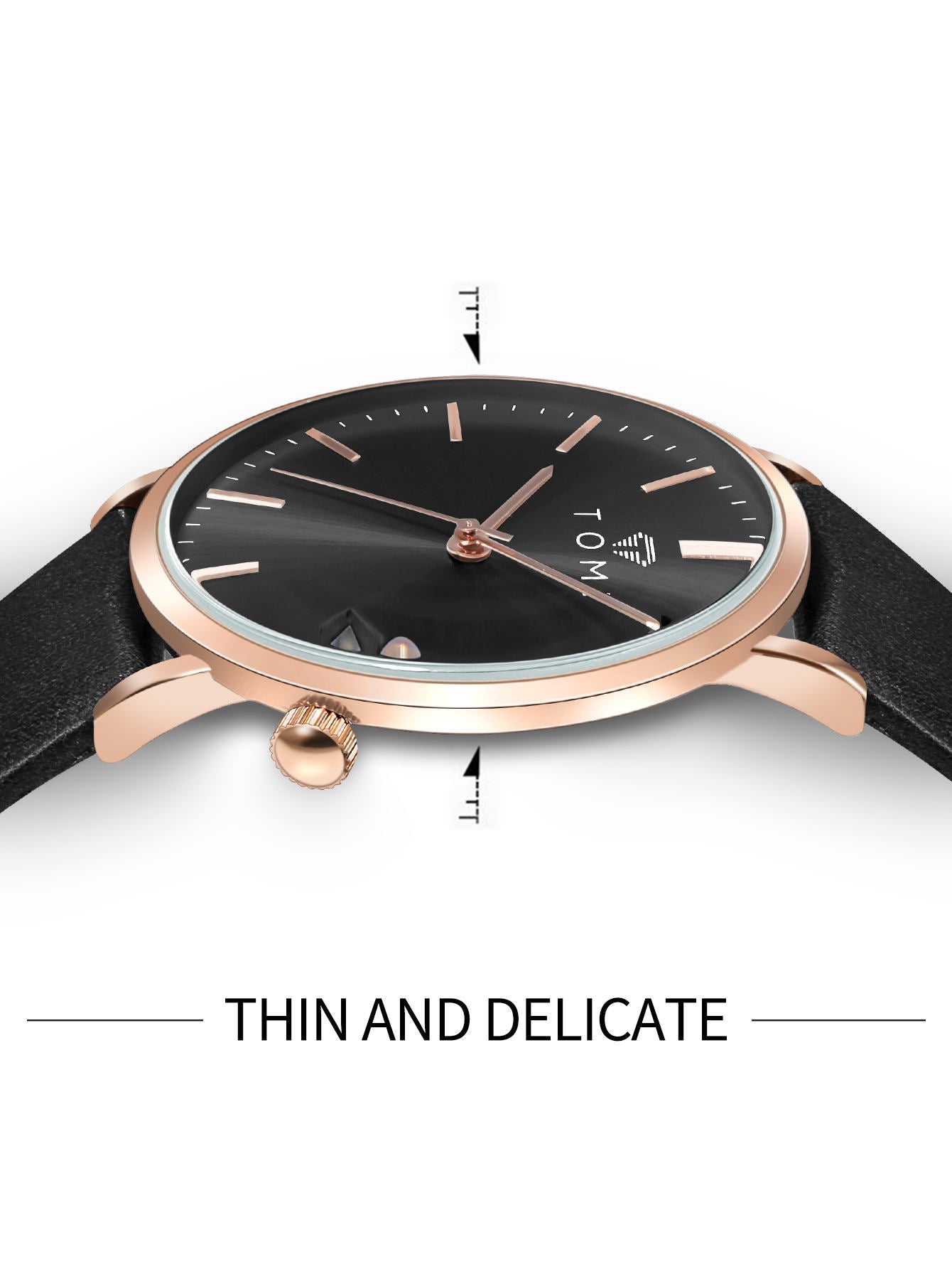 TOMI T-018 Date Quartz Luxury Slim Watch – New Arrival