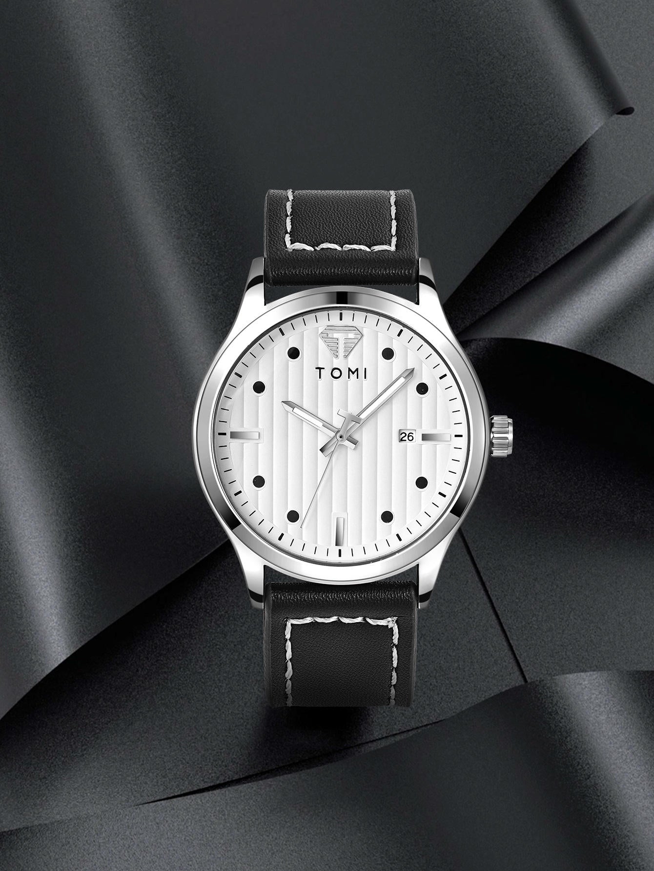 TOMI T-092 Luxury Business Watch – Date Quartz | Premium Box Packing