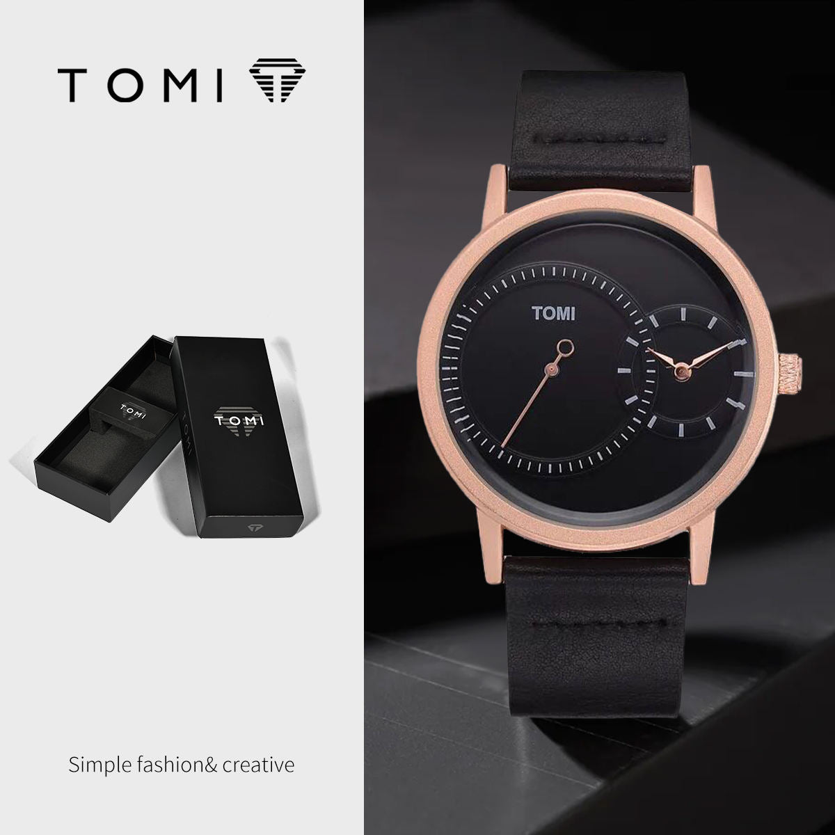 TOMI T-087 Vintage Classic Unisex Watch