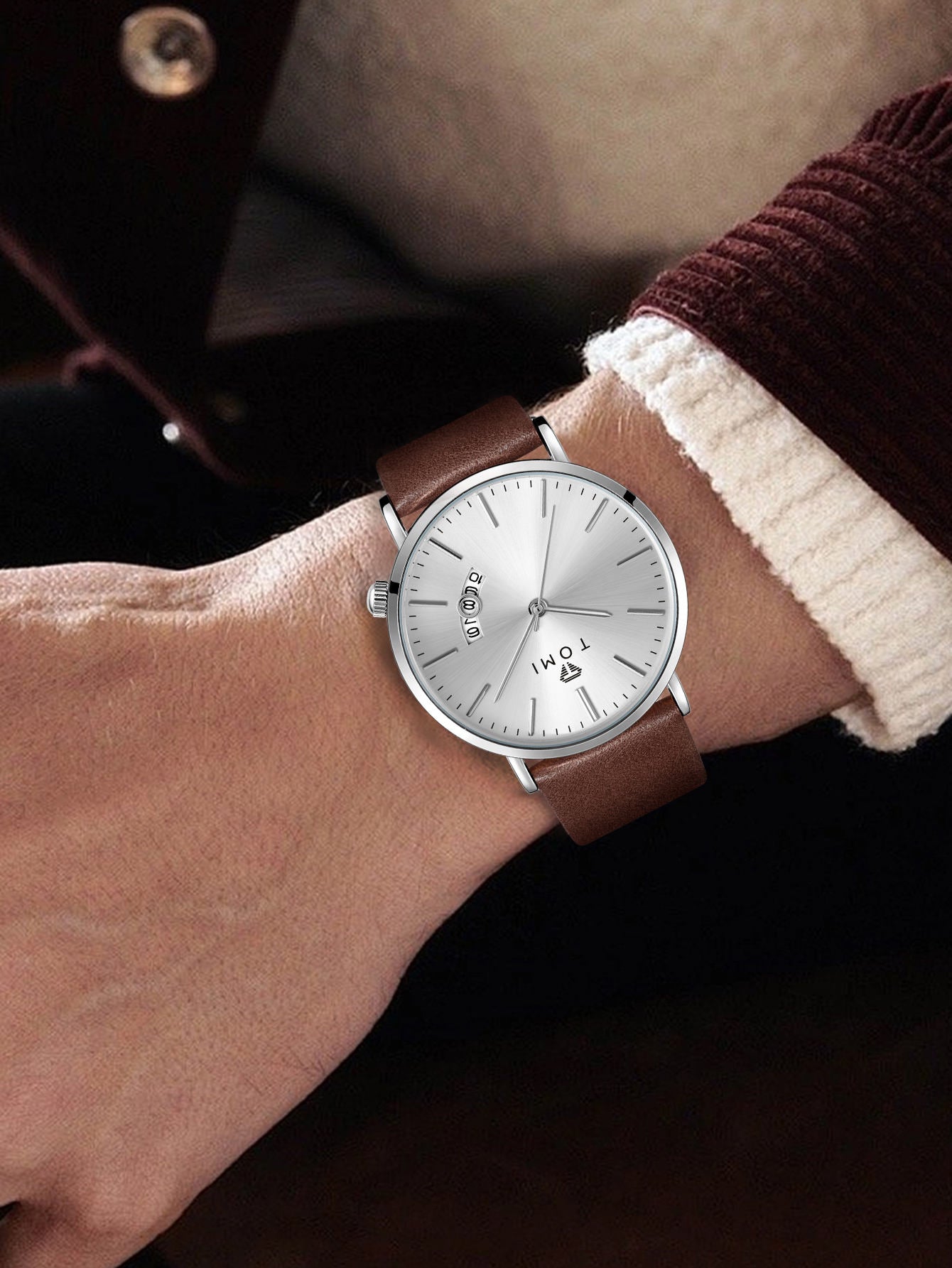 TOMI T-018 Date Quartz Luxury Slim Watch – New Arrival