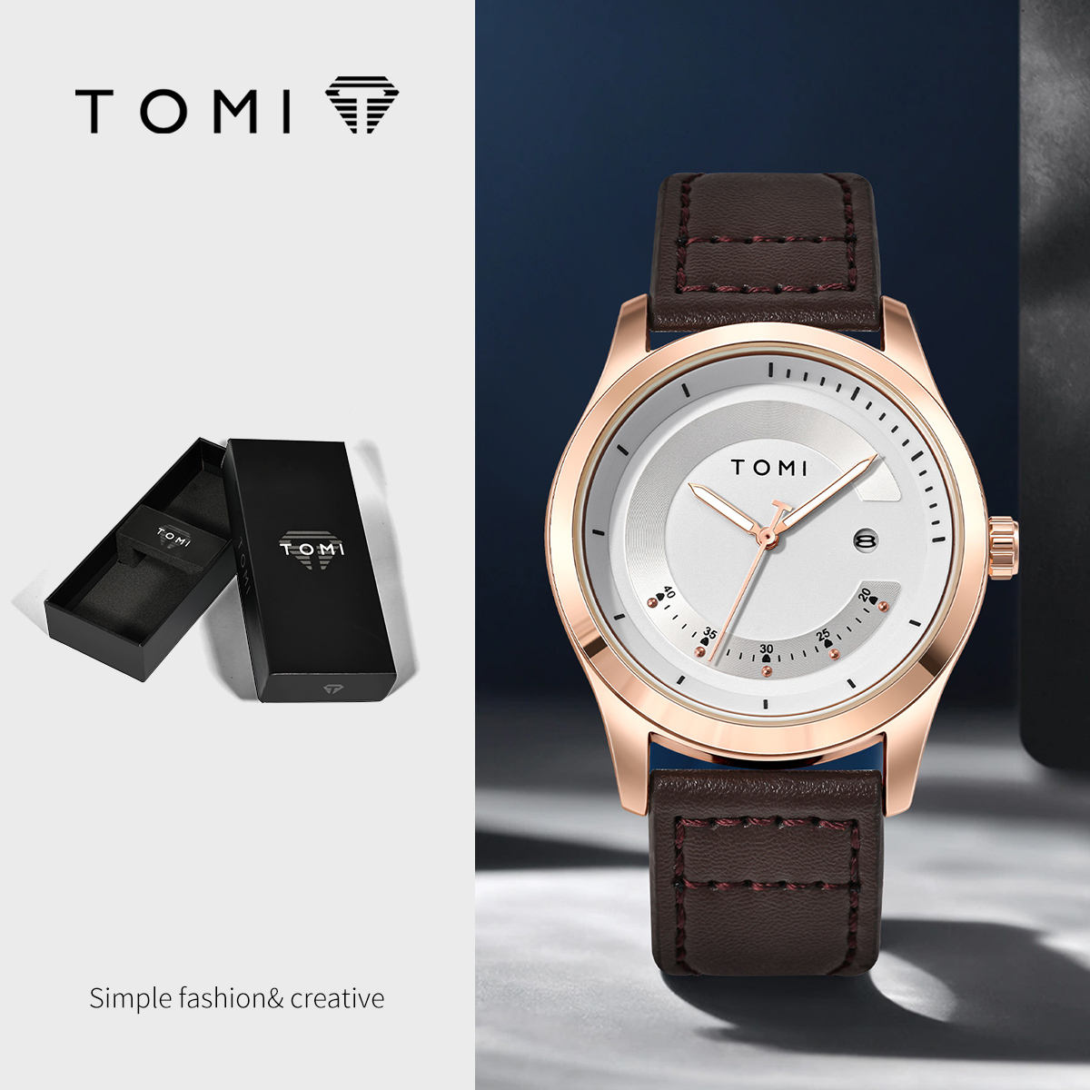 TOMI T-099 Business Wrist Watch For Men Date quartz