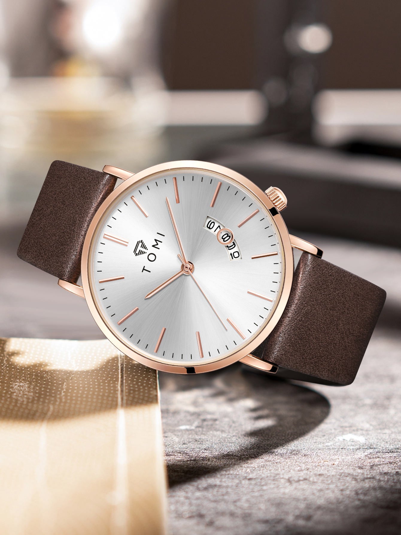TOMI T-018 Date Quartz Luxury Slim Watch – New Arrival