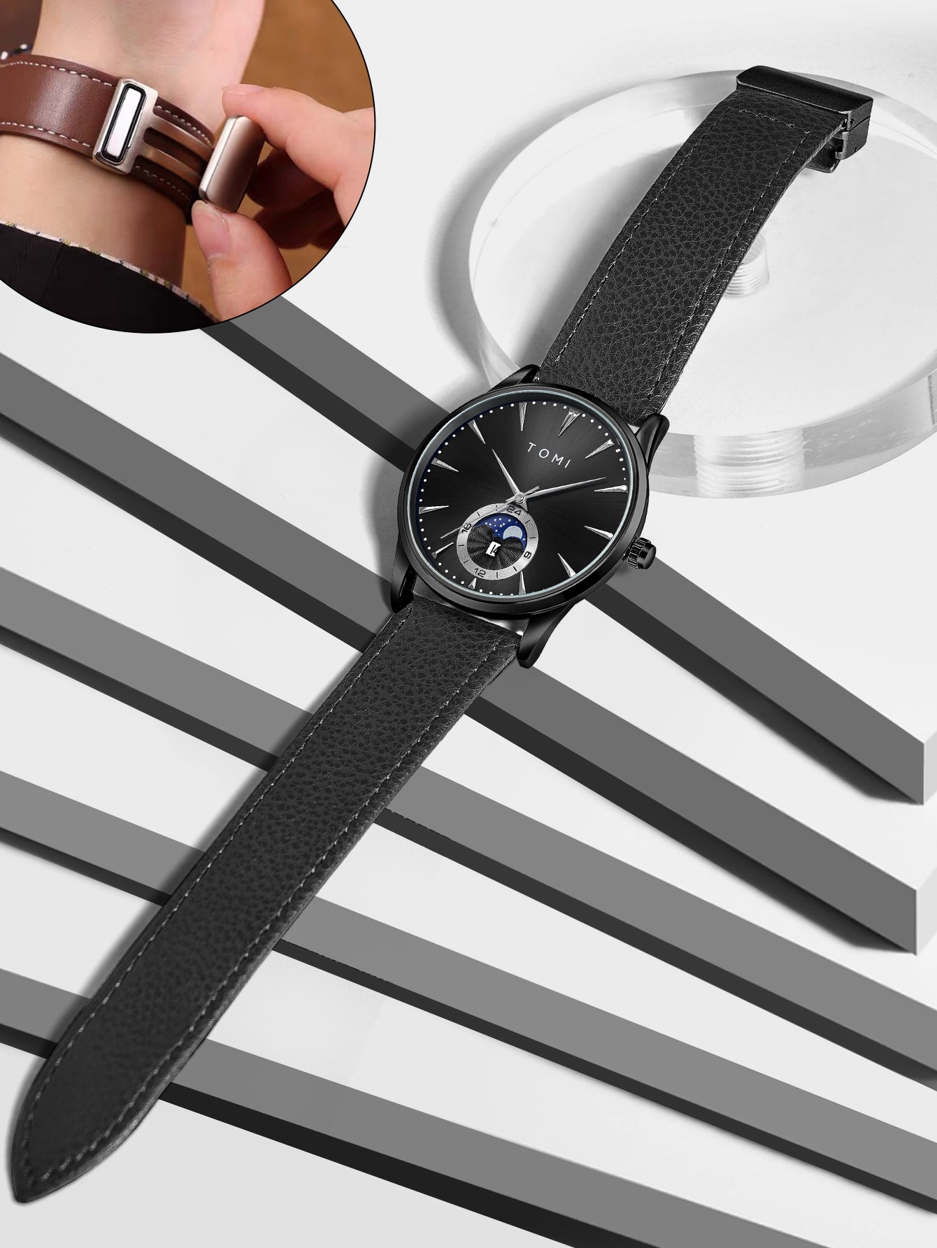 TOMI T-024 Magnet Lock Business Luxury Watch