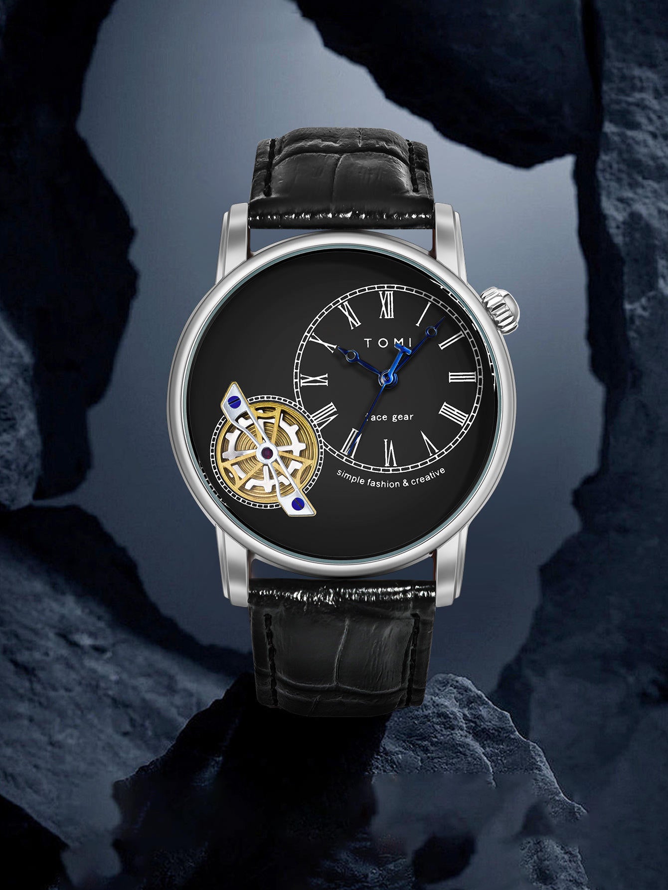 TOMI T-103 Face Gear Dual Strap Watch
